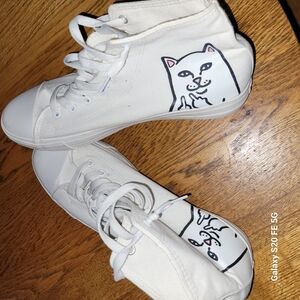 Ripndip White Sneakers with Logo
